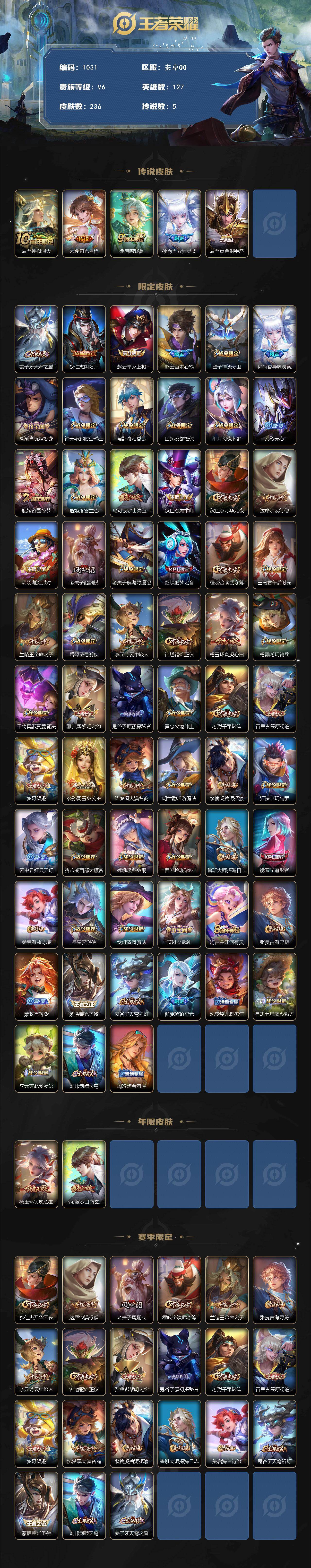 WZKG454462王者荣耀账号详情图2