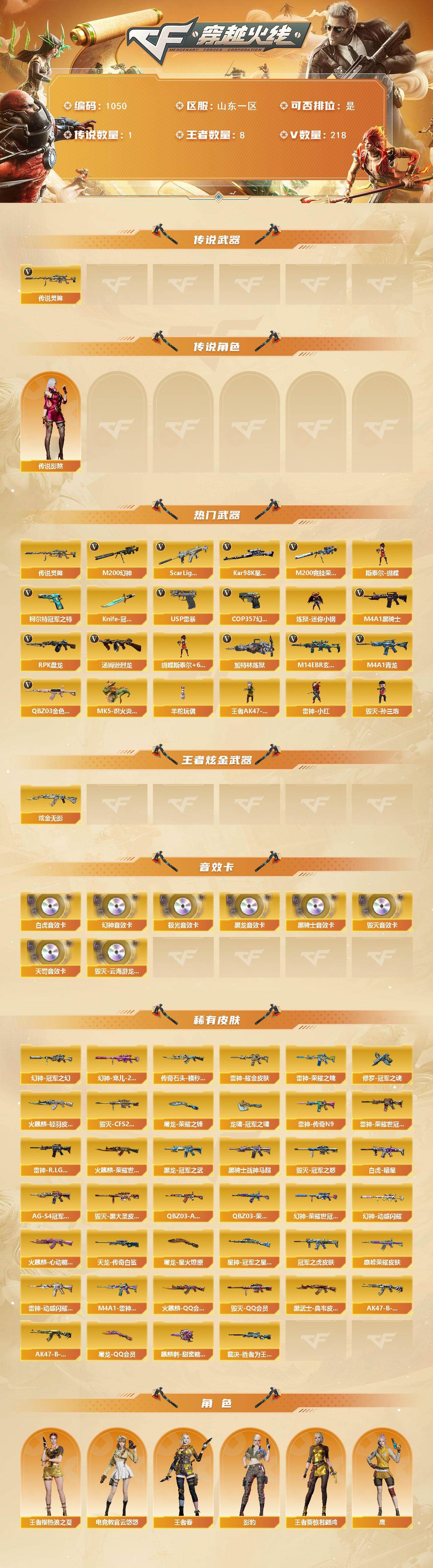 CFCMW422255穿越火线账号详情图2