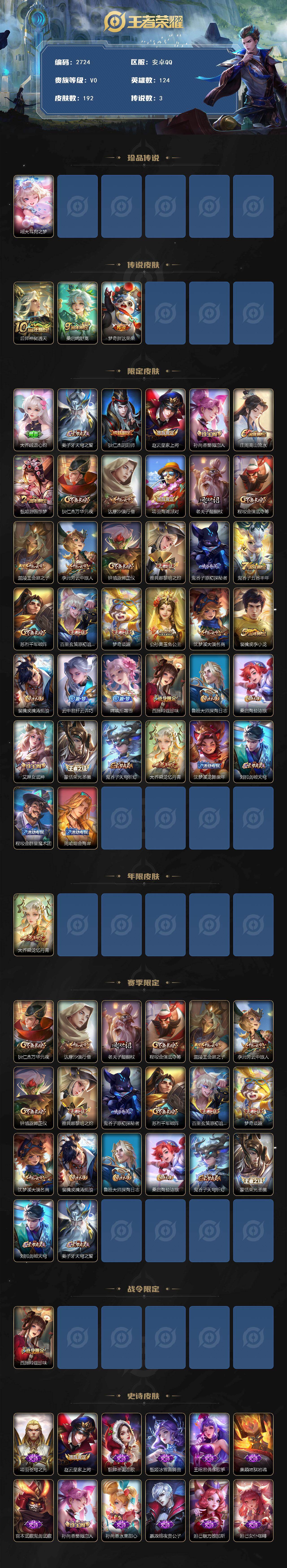 WZCMW438063王者荣耀账号详情图2