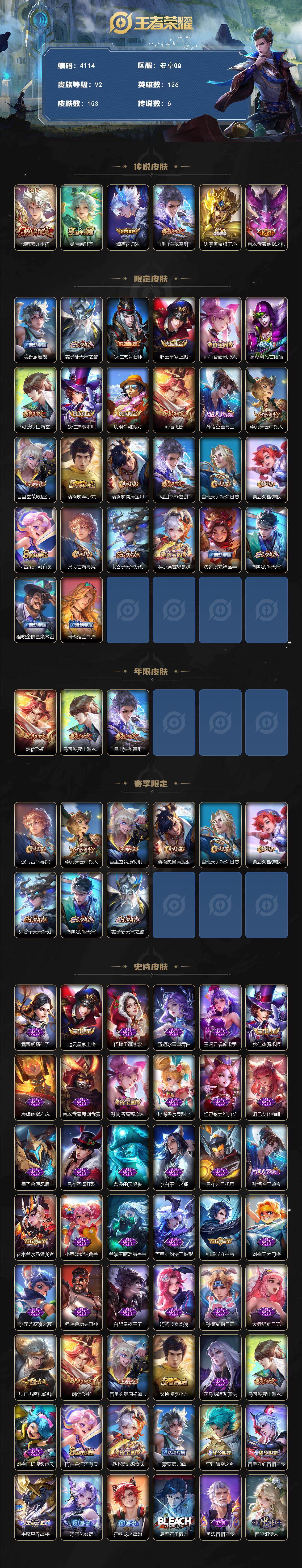 WZJZ463297王者荣耀账号详情图2