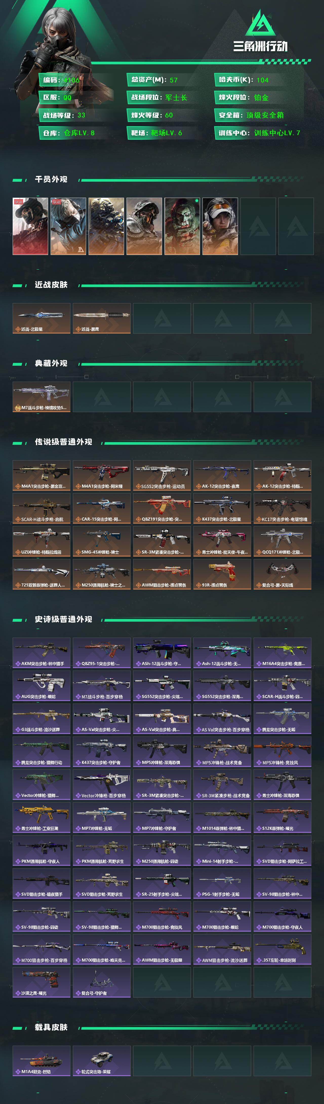 SJZCMW48572三角洲行动账号详情图2