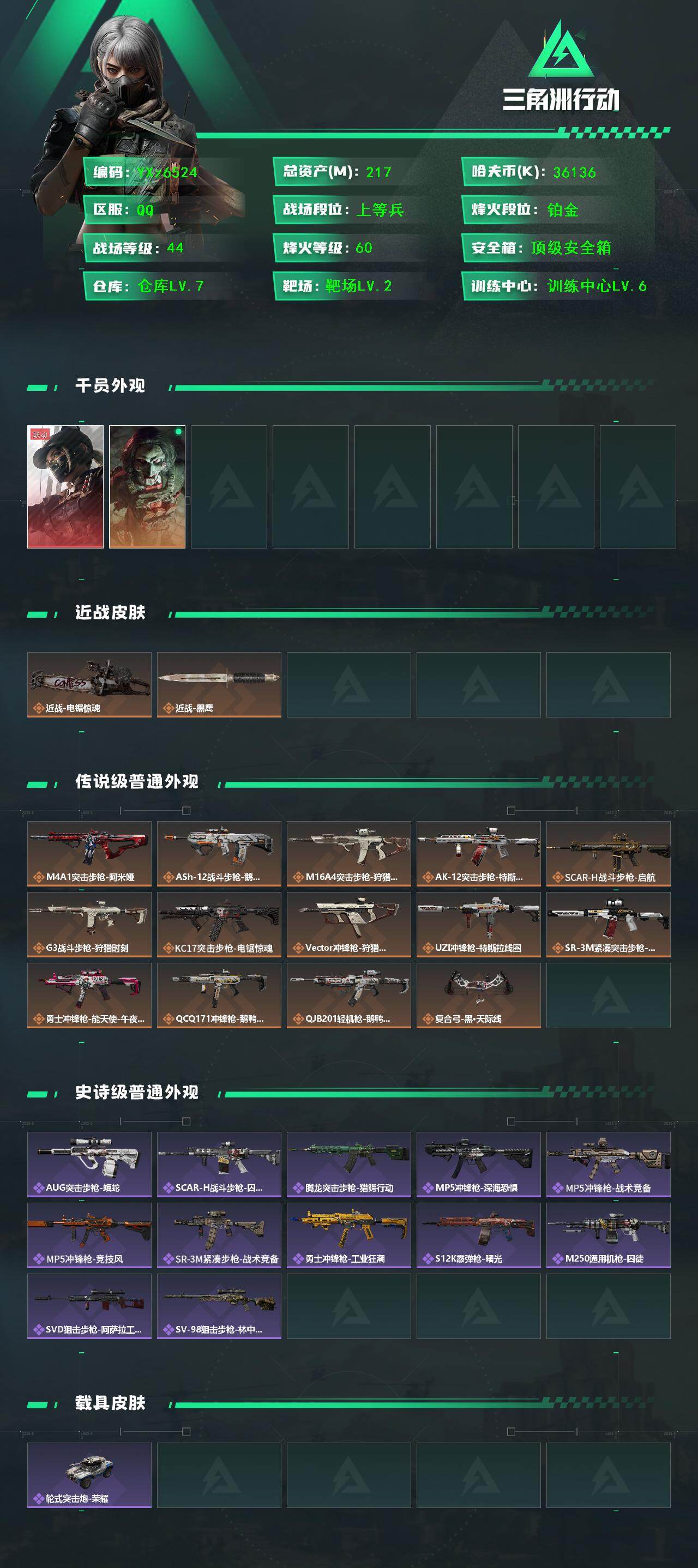 SJZCMW410930三角洲行动账号详情图2