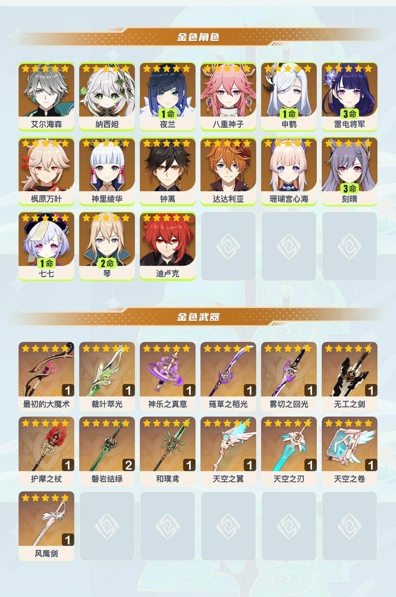 YSEY40529原神账号详情图2