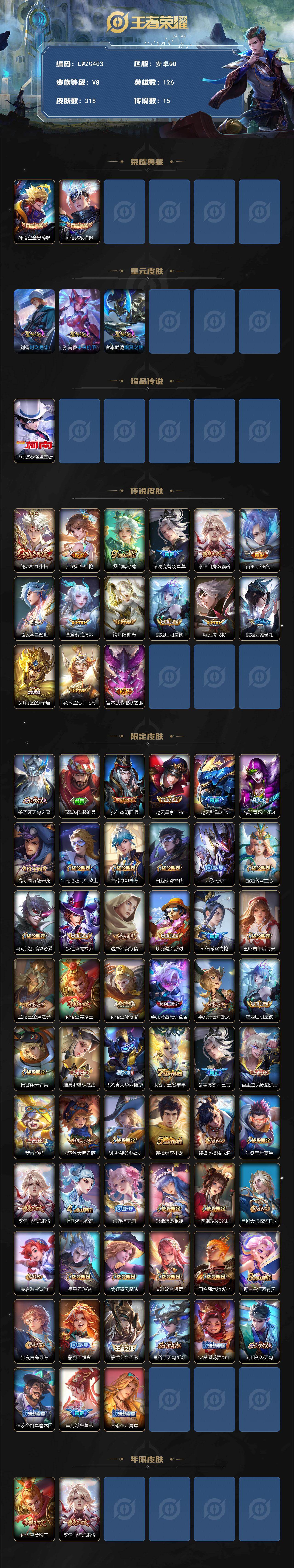 WZLX463845王者荣耀账号详情图2