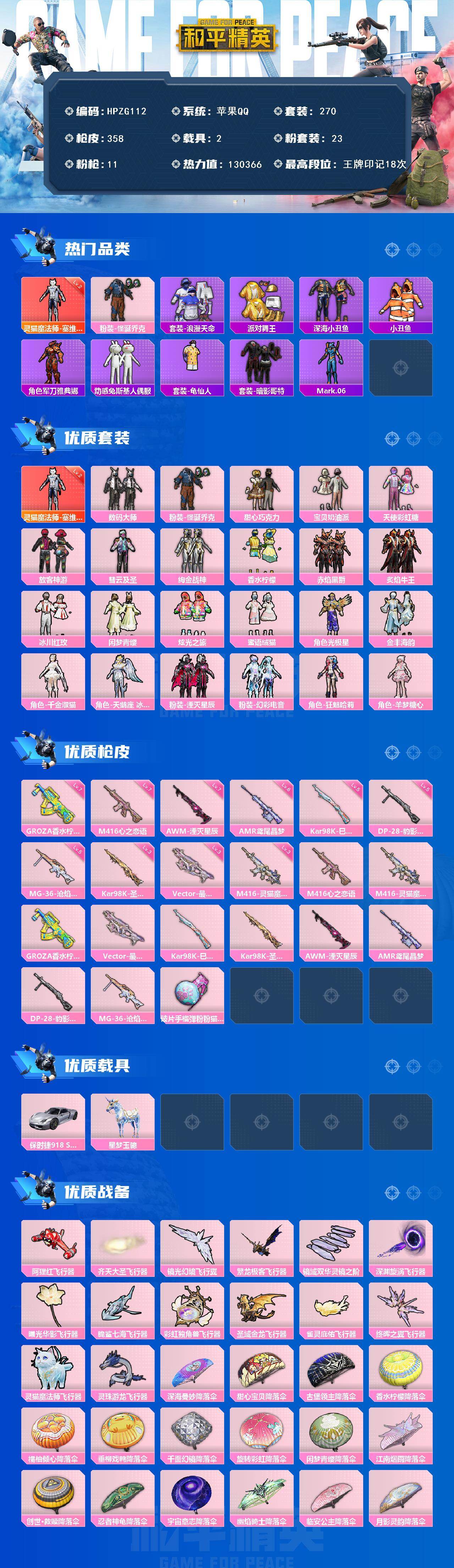 HPQM419360和平精英账号详情图3 HPQM419360和平精英账号详情图3