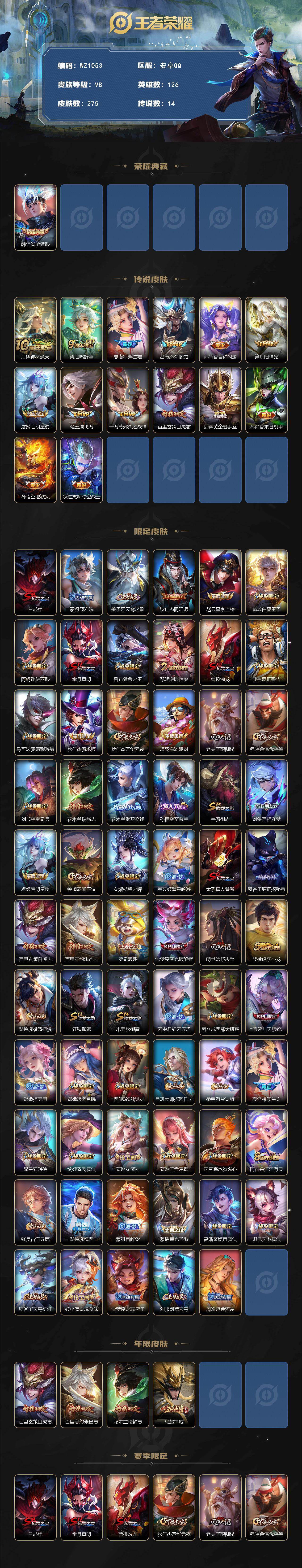 WZCMW467323王者荣耀账号详情图3