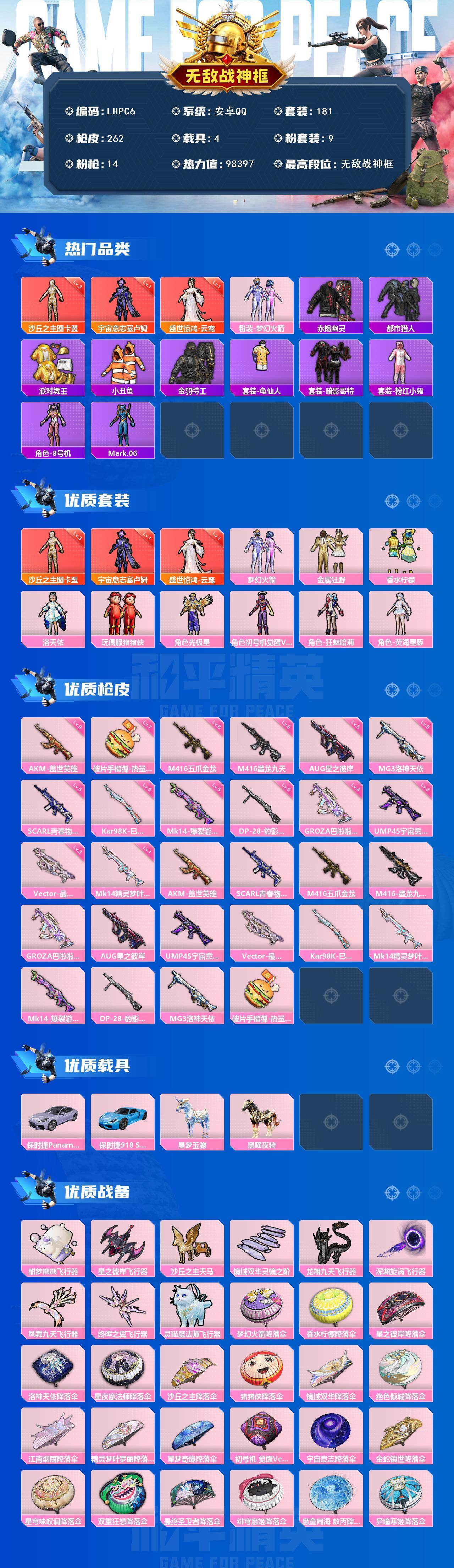 HPLX468842和平精英账号详情图2