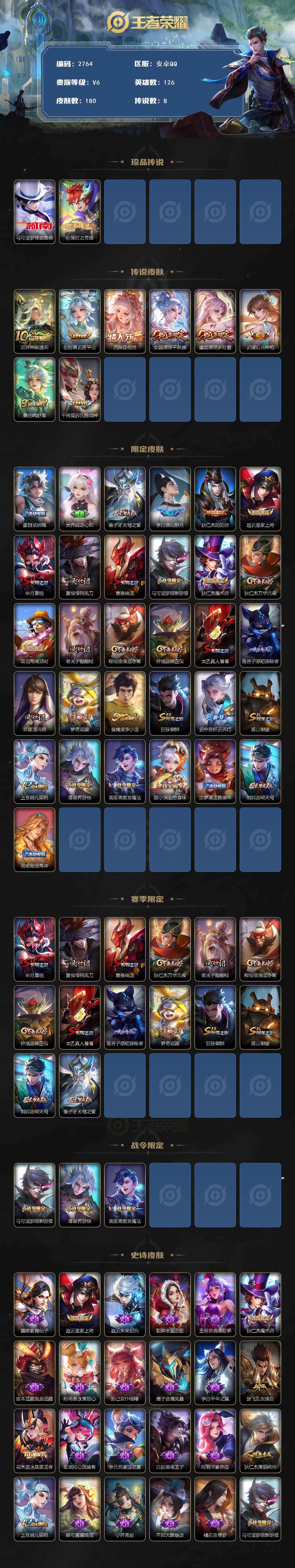 WZCMW436953王者荣耀账号详情图2 WZCMW436953王者荣耀账号详情图2