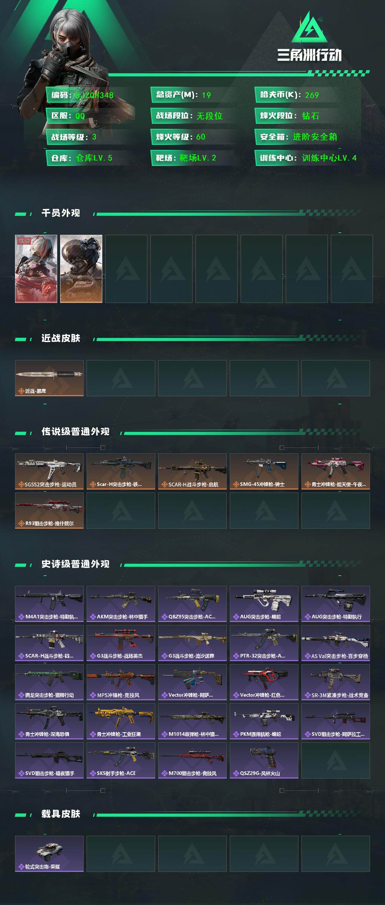 SJZQM48662三角洲行动账号详情图3