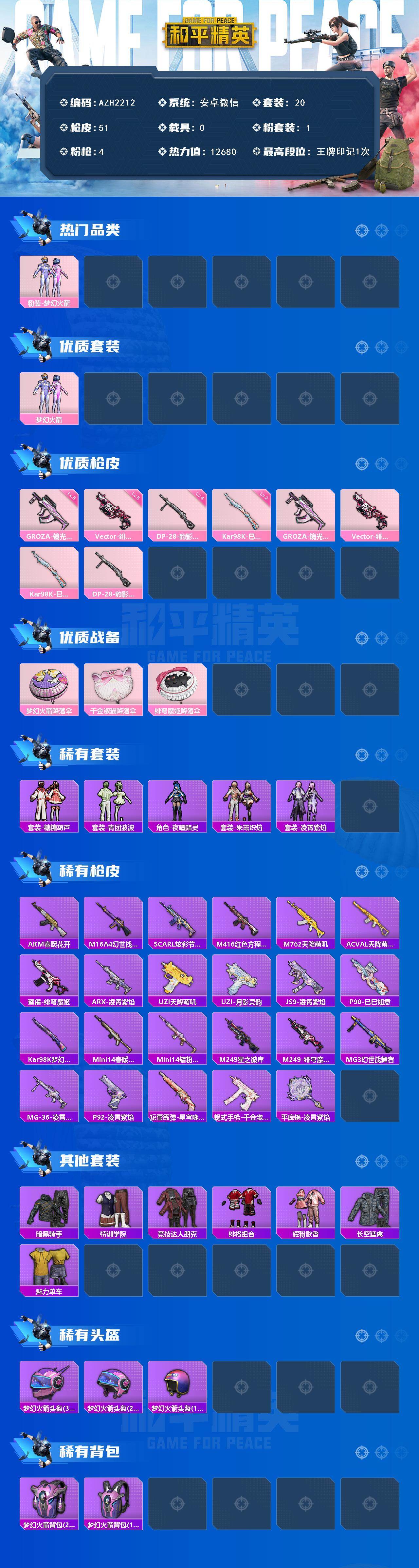 HPCMW420233和平精英账号详情图2