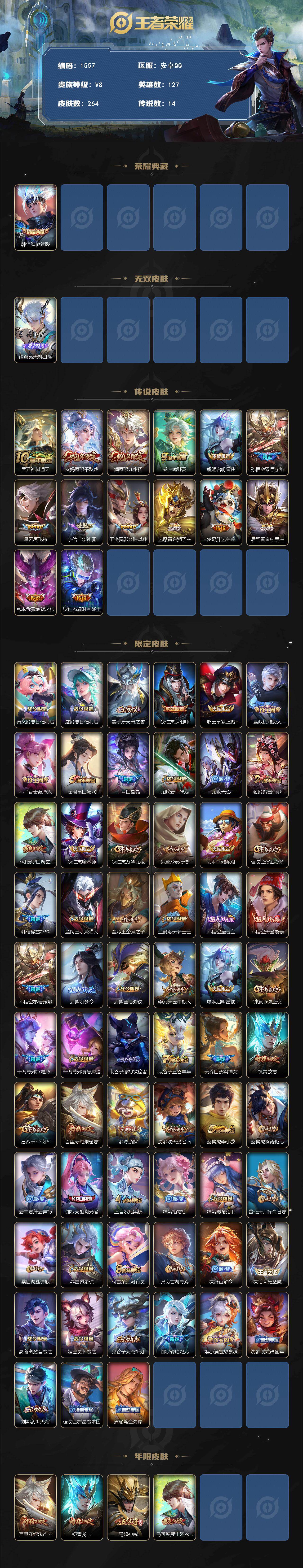 WZQM438378王者荣耀账号详情图3