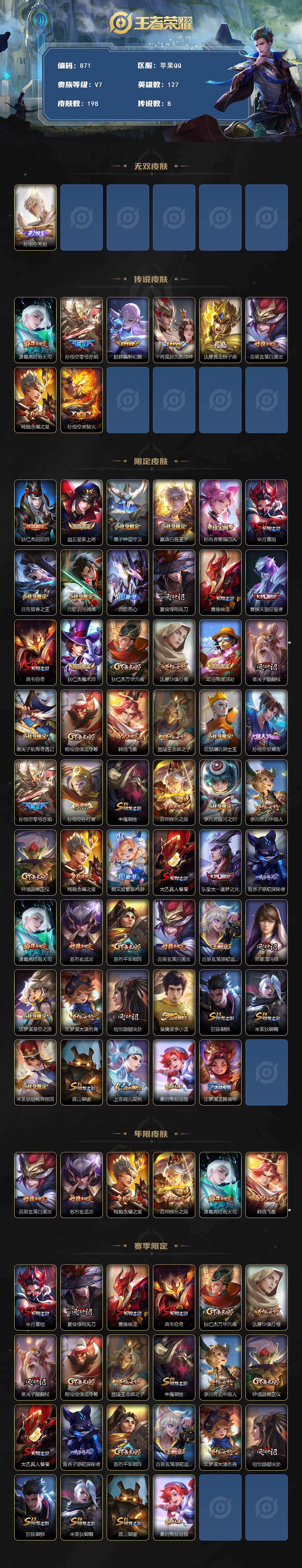 WZLFY439532王者荣耀账号详情图2 WZLFY439532王者荣耀账号详情图2