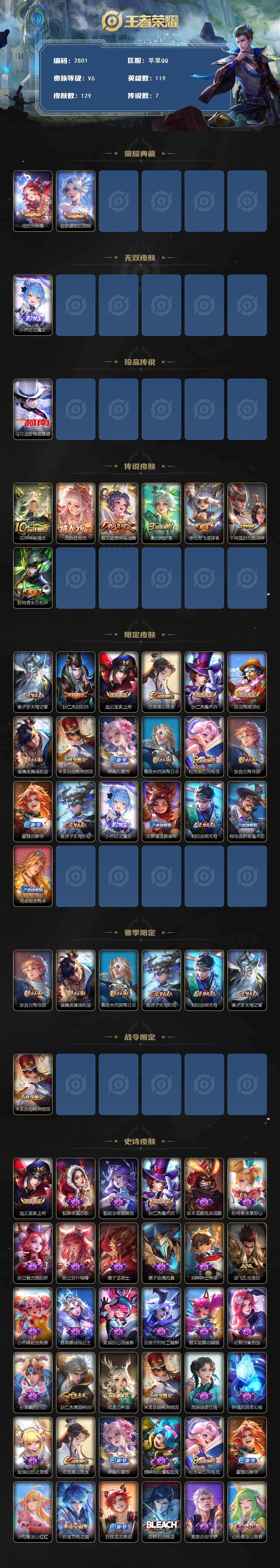 WZCMW441190王者荣耀账号详情图2