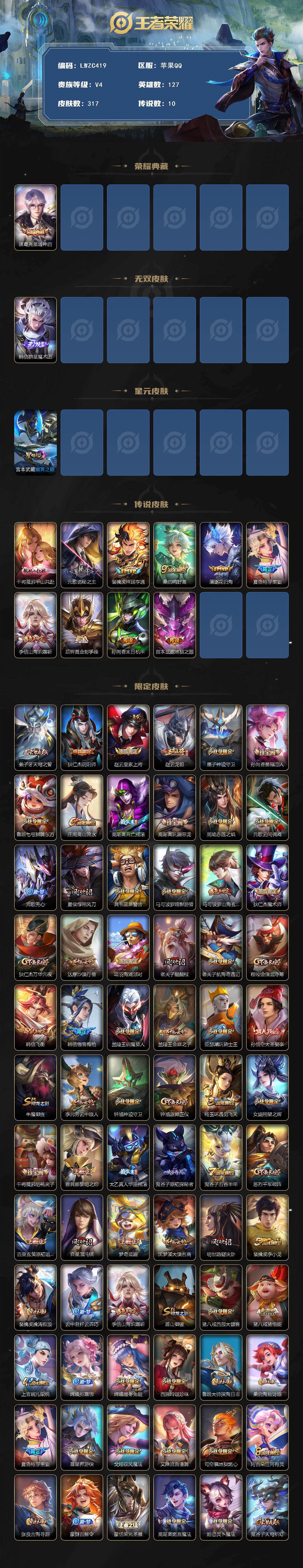 WZCMW463905王者荣耀账号详情图2