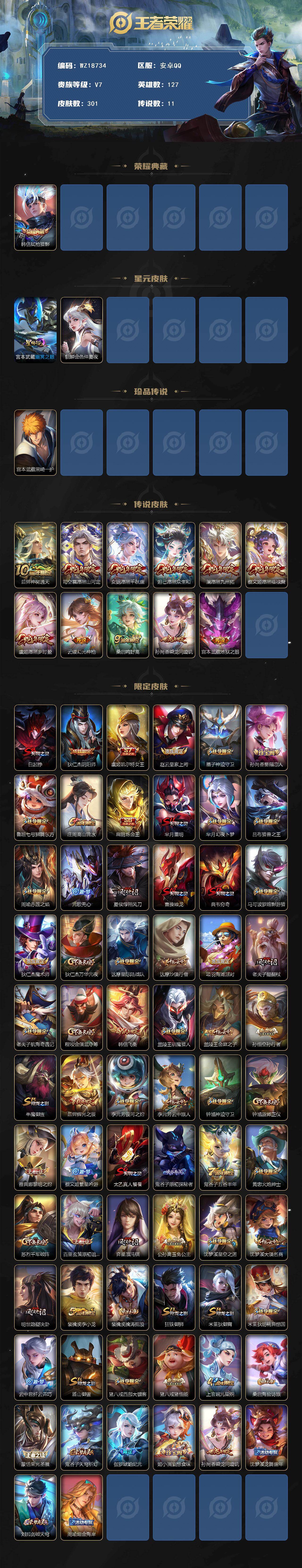 WZ03444470王者荣耀账号详情图2