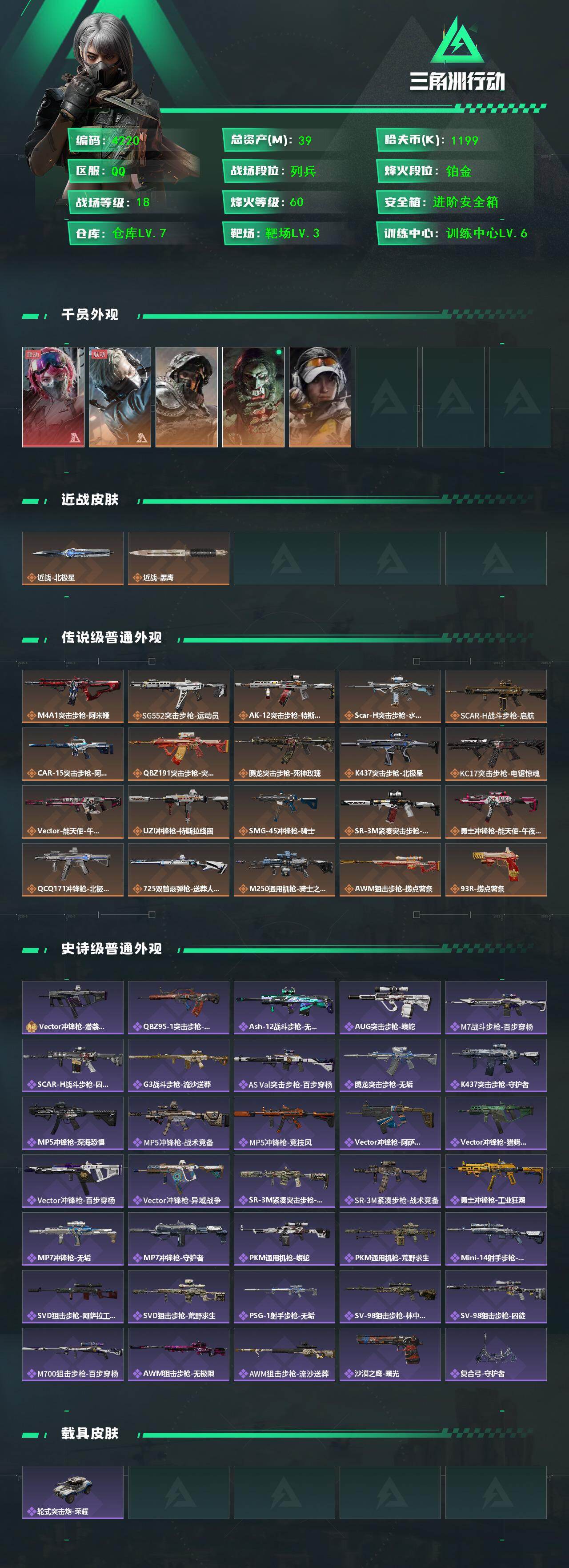 SJZCMW49648三角洲行动账号详情图2 SJZCMW49648三角洲行动账号详情图2