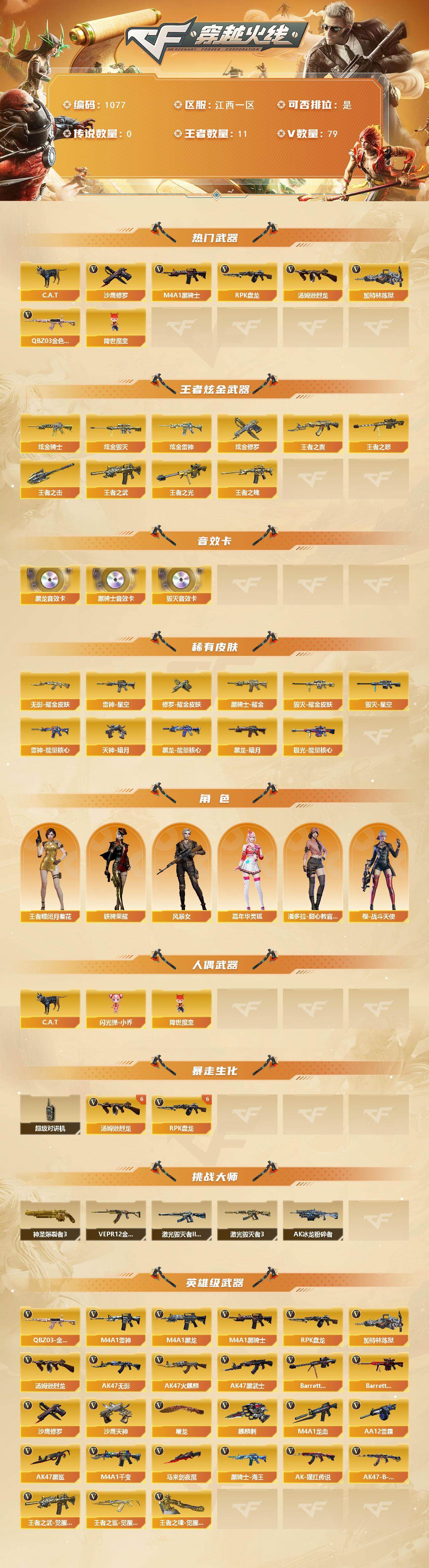 CFCMW421583穿越火线账号详情图2