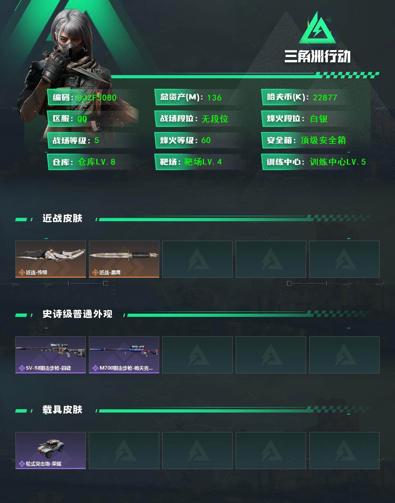 SJZQM49395三角洲行动账号详情图3 SJZQM49395三角洲行动账号详情图3