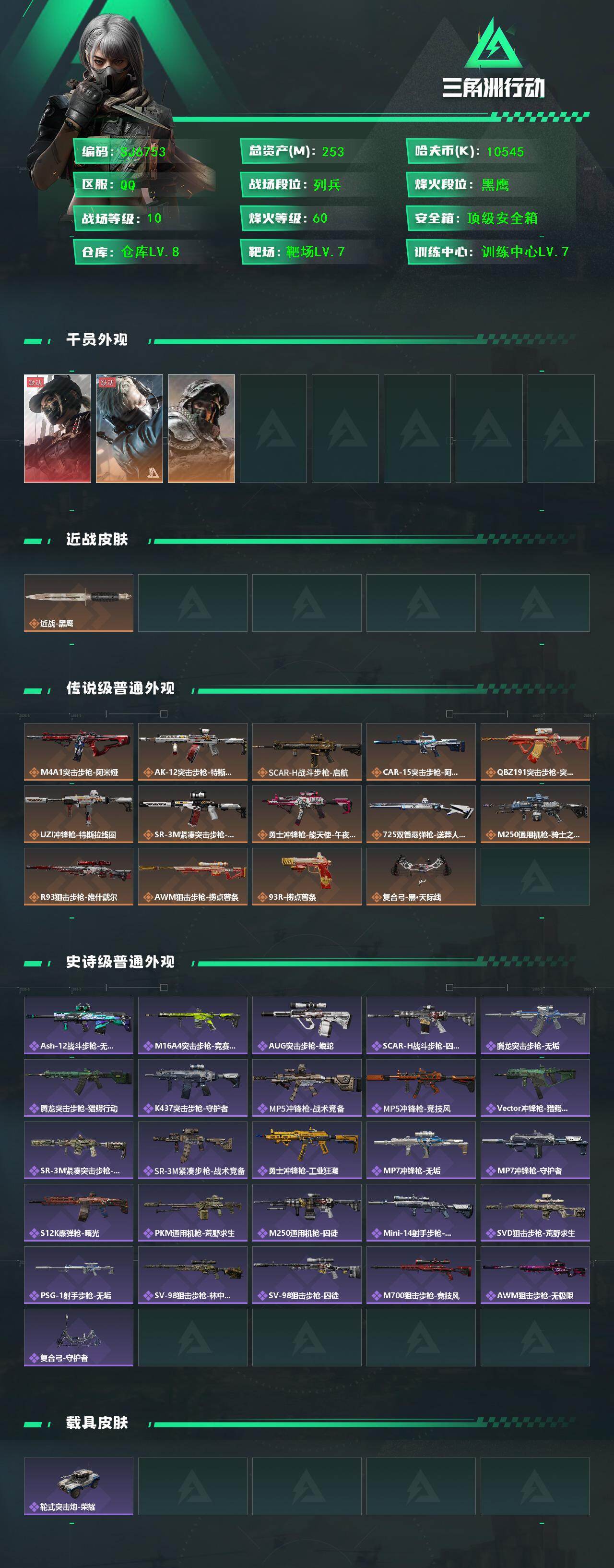 SJZQM49274三角洲行动账号详情图3