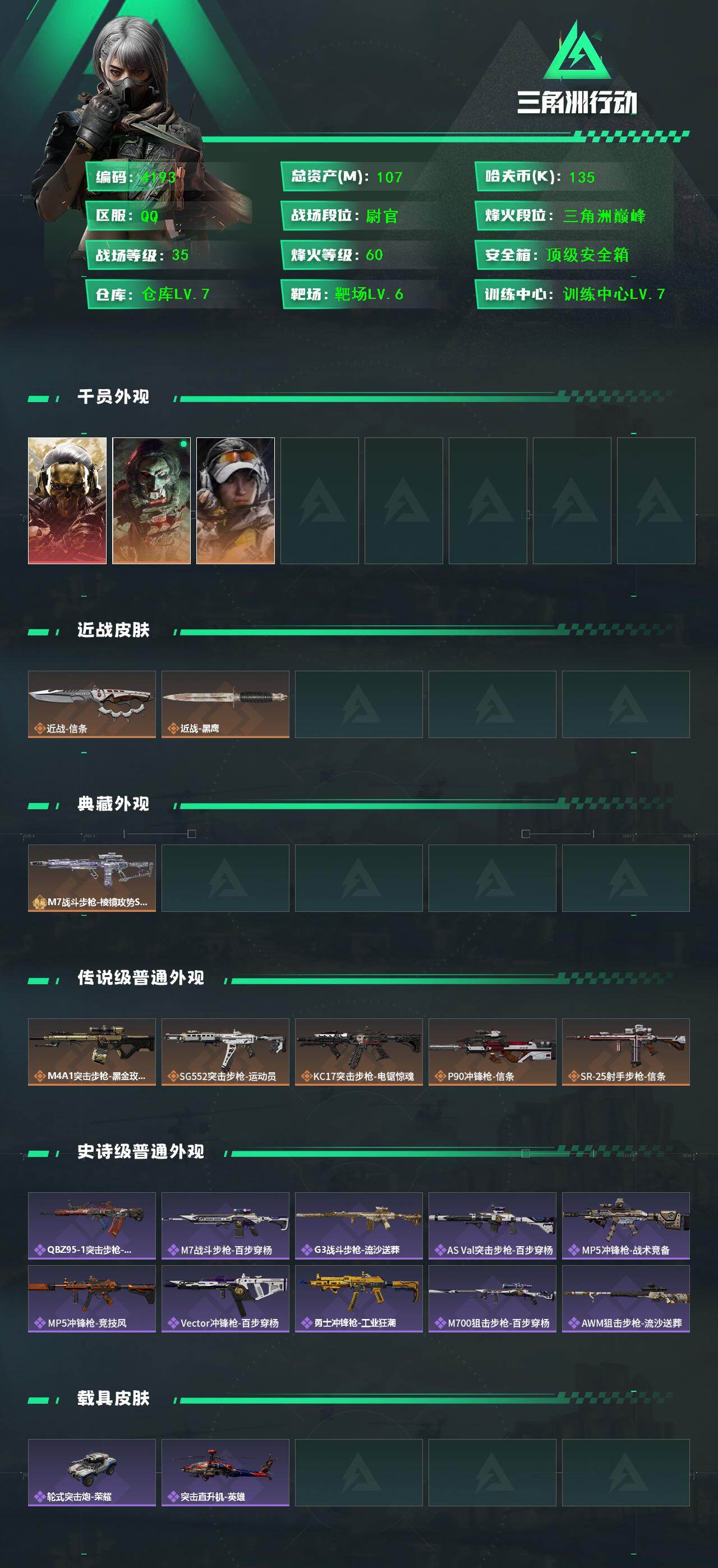 SJZCMW48989三角洲行动账号详情图2