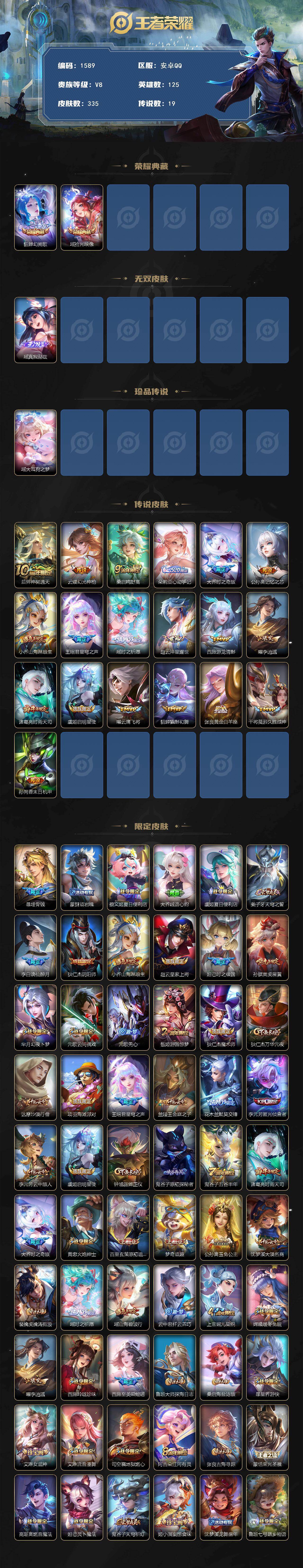 WZQM439033王者荣耀账号详情图3