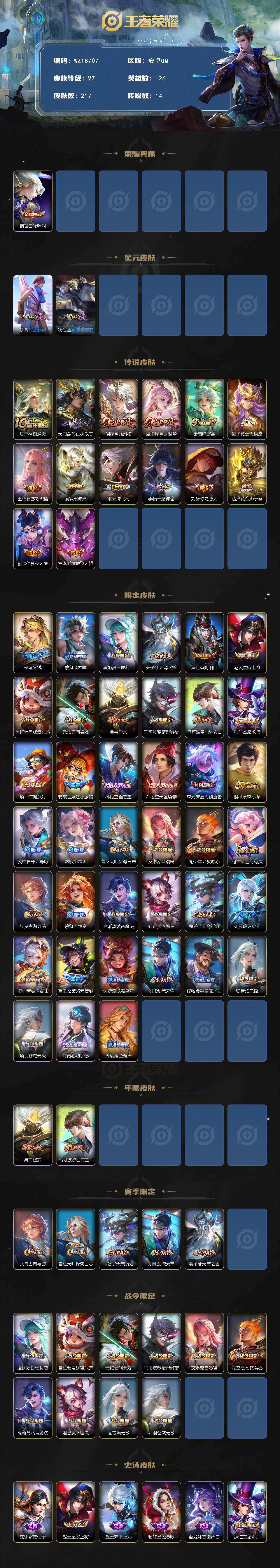 WZ03444586王者荣耀账号详情图2