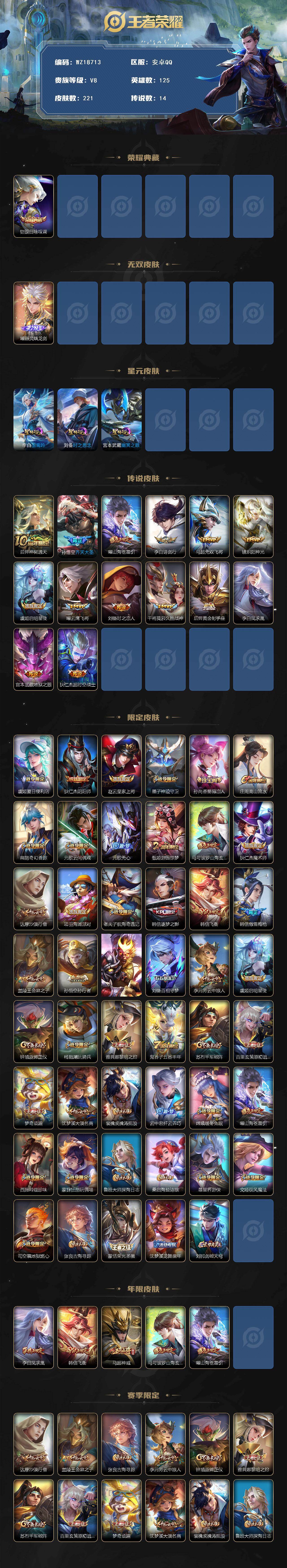 WZ03444474王者荣耀账号详情图2