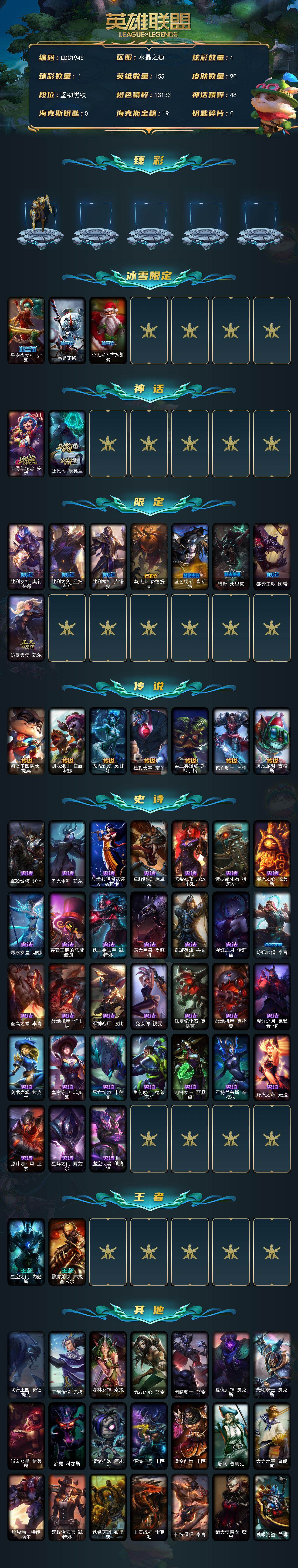 LOLEY43961英雄联盟账号详情图2