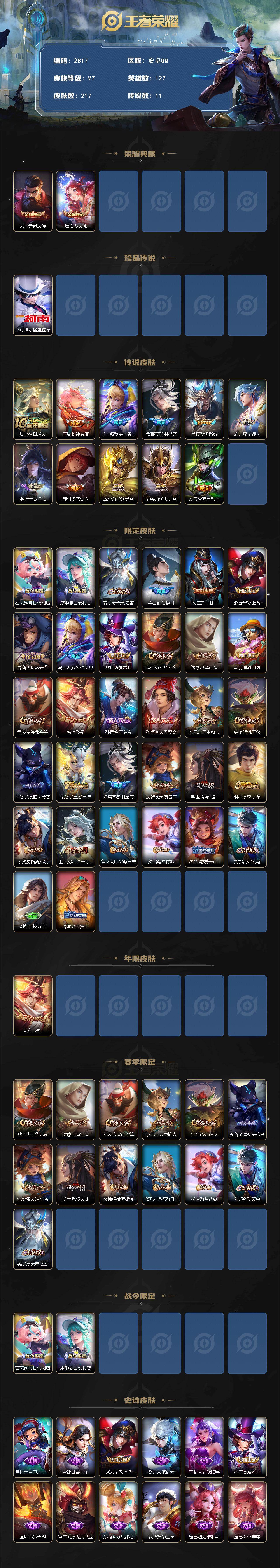 WZCMW4120118王者荣耀账号详情图2