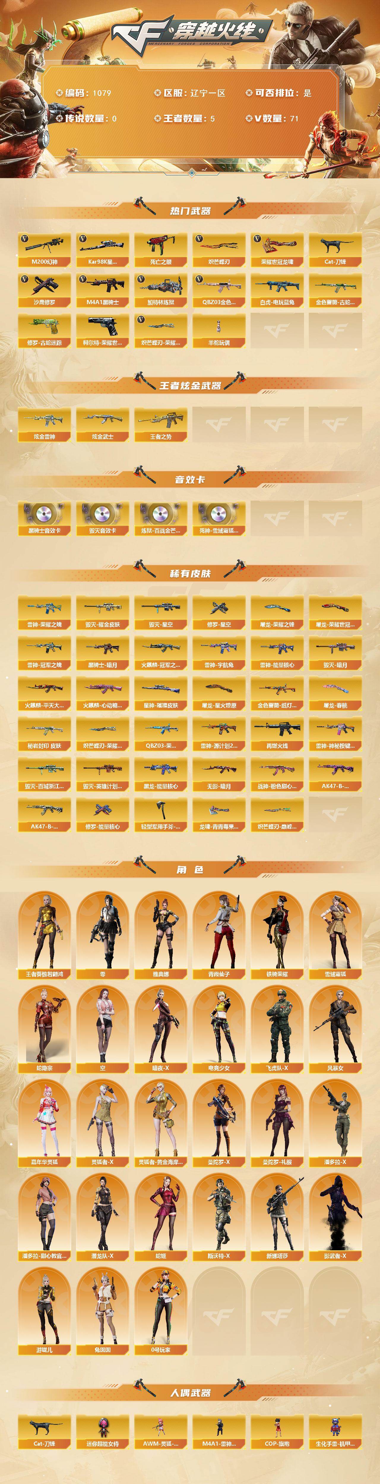 CFCMW421878穿越火线账号详情图2