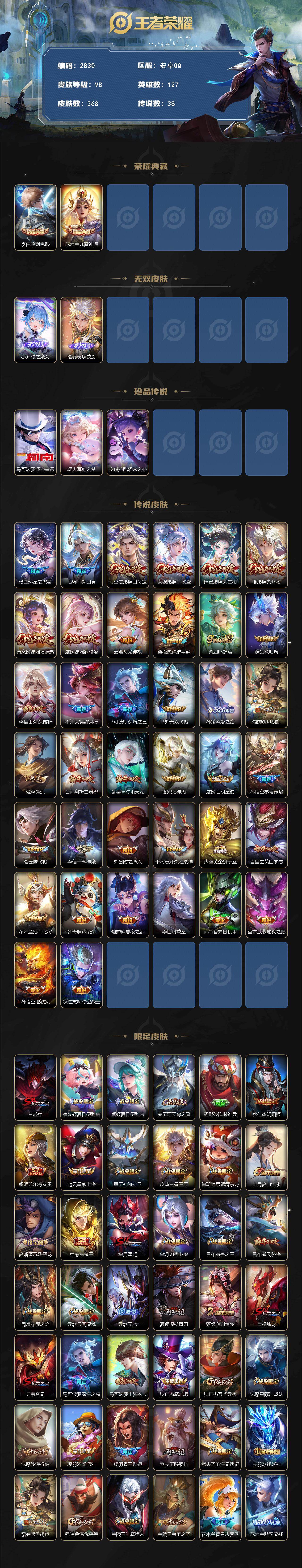 WZCMW442740王者荣耀账号详情图2