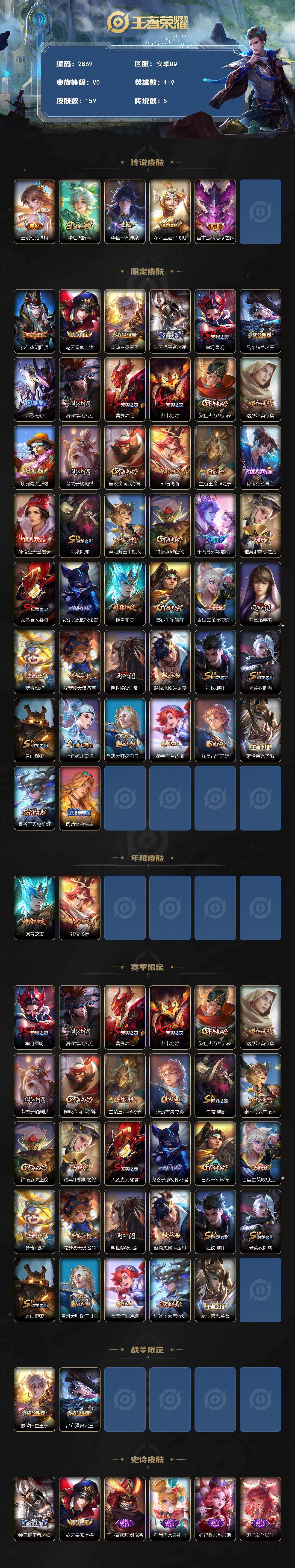 WZCMW442784王者荣耀账号详情图2