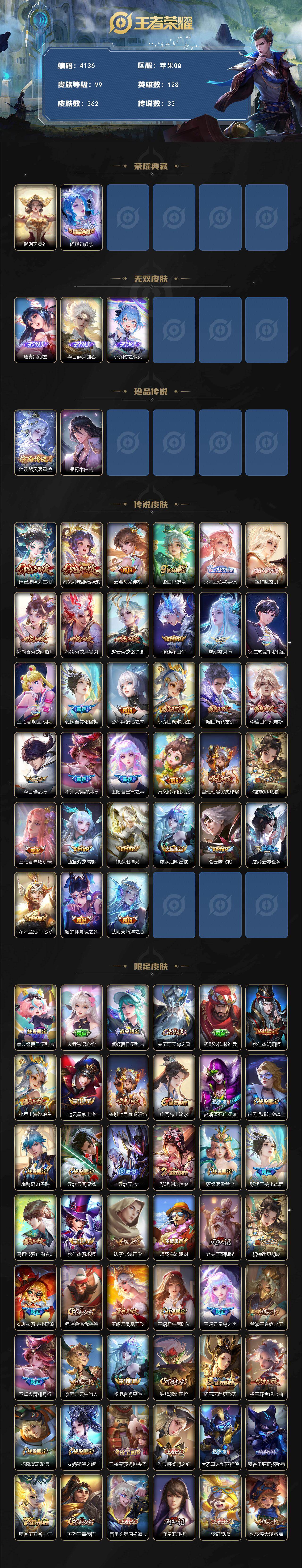 WZJZ456610王者荣耀账号详情图2