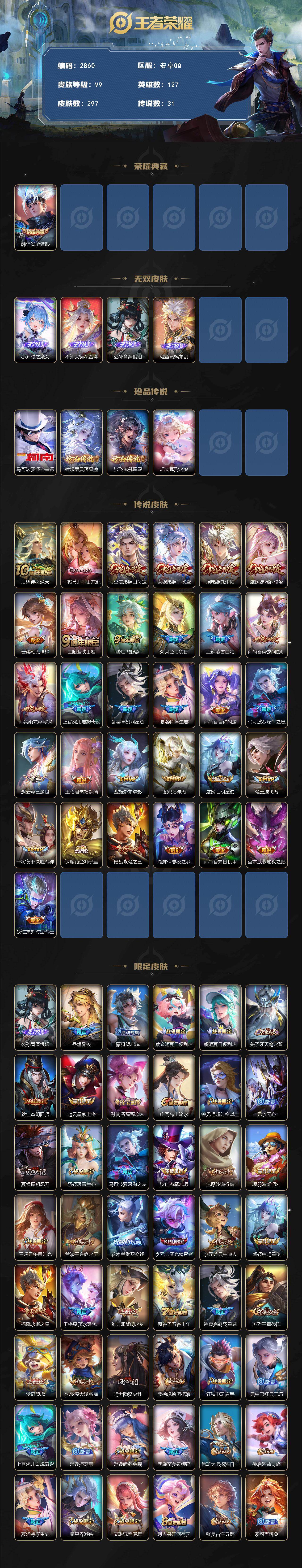 WZCMW446173王者荣耀账号详情图2