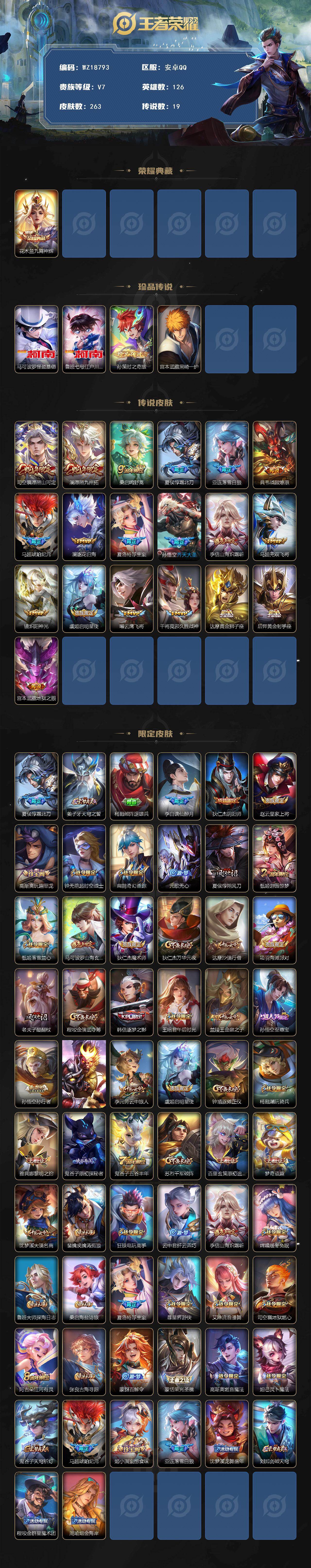 WZ03444393王者荣耀账号详情图2