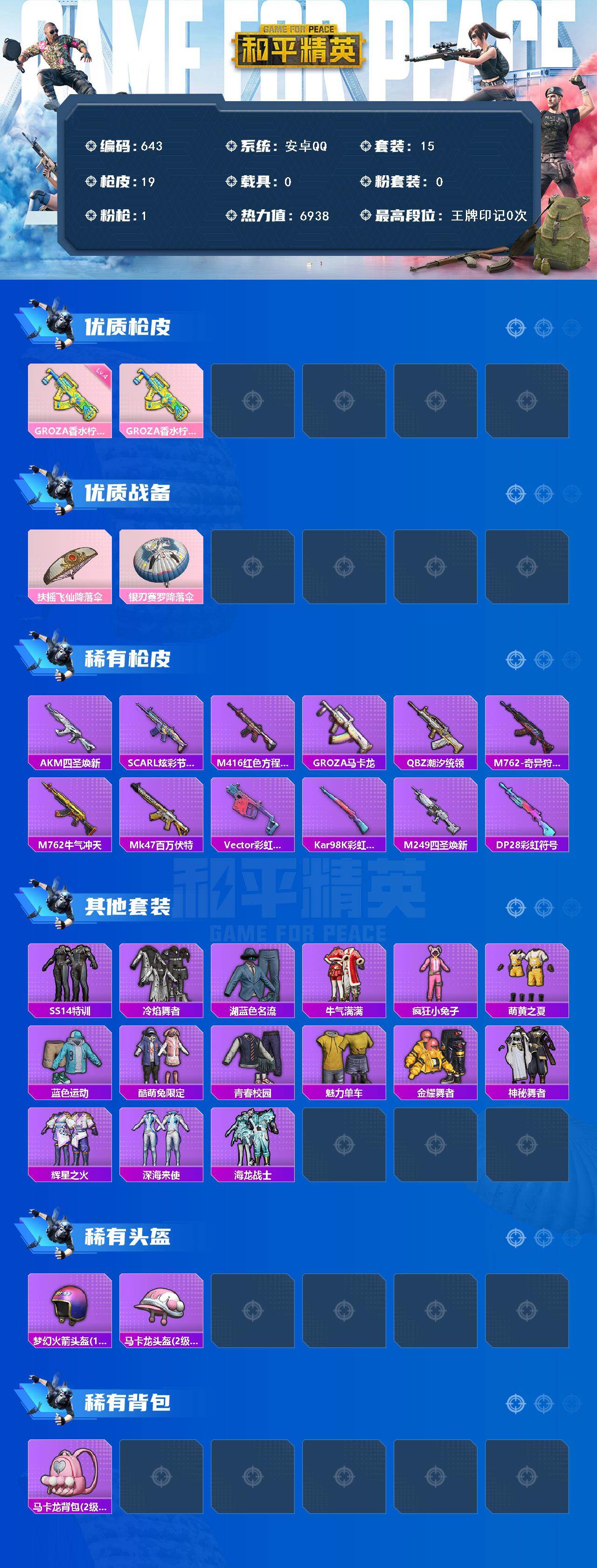 HPKG425878和平精英账号详情图2