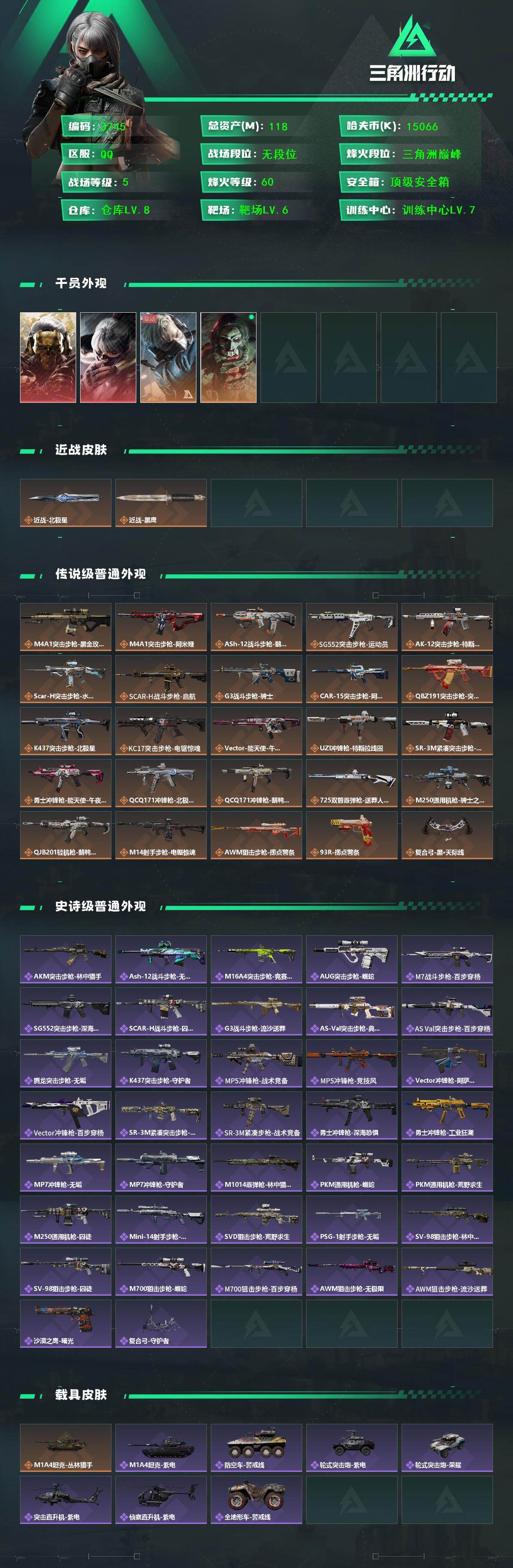 SJZCMW410744三角洲行动账号详情图2