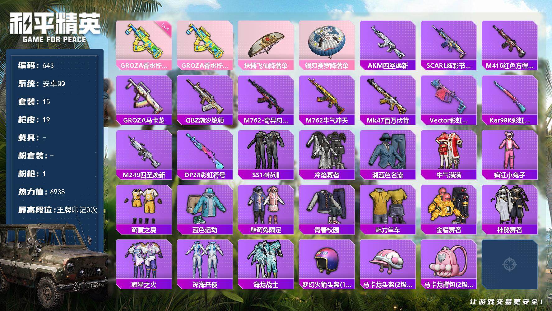 HPKG425878和平精英账号详情图14