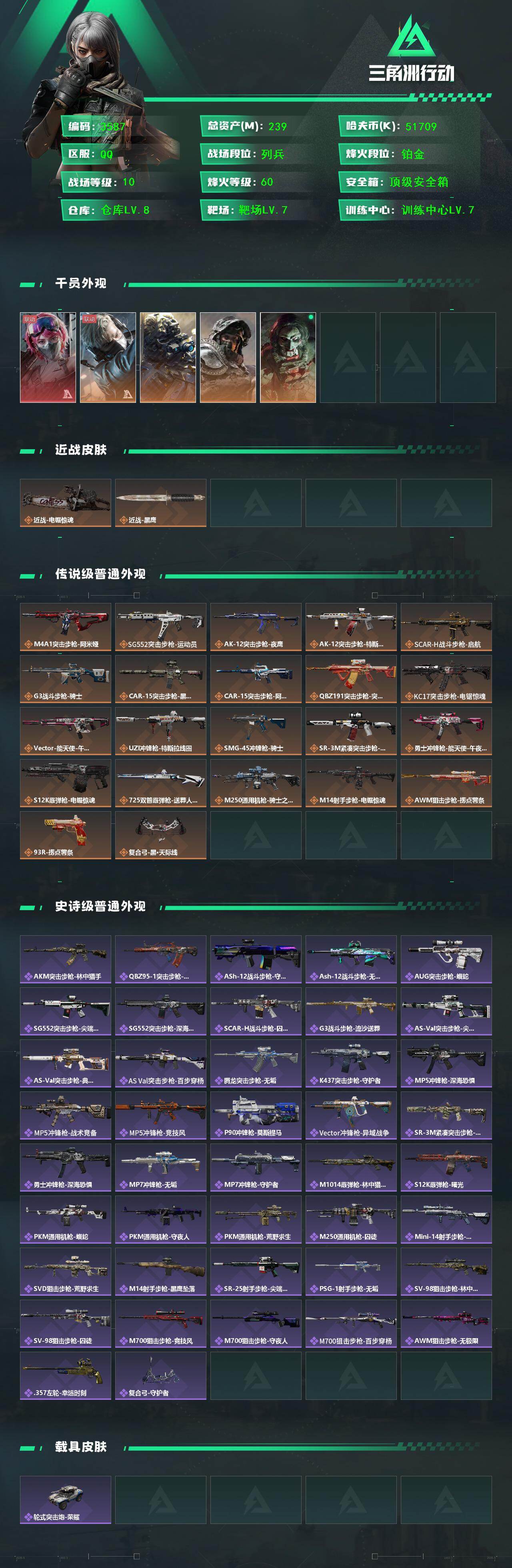 SJZCMW410746三角洲行动账号详情图2 SJZCMW410746三角洲行动账号详情图2