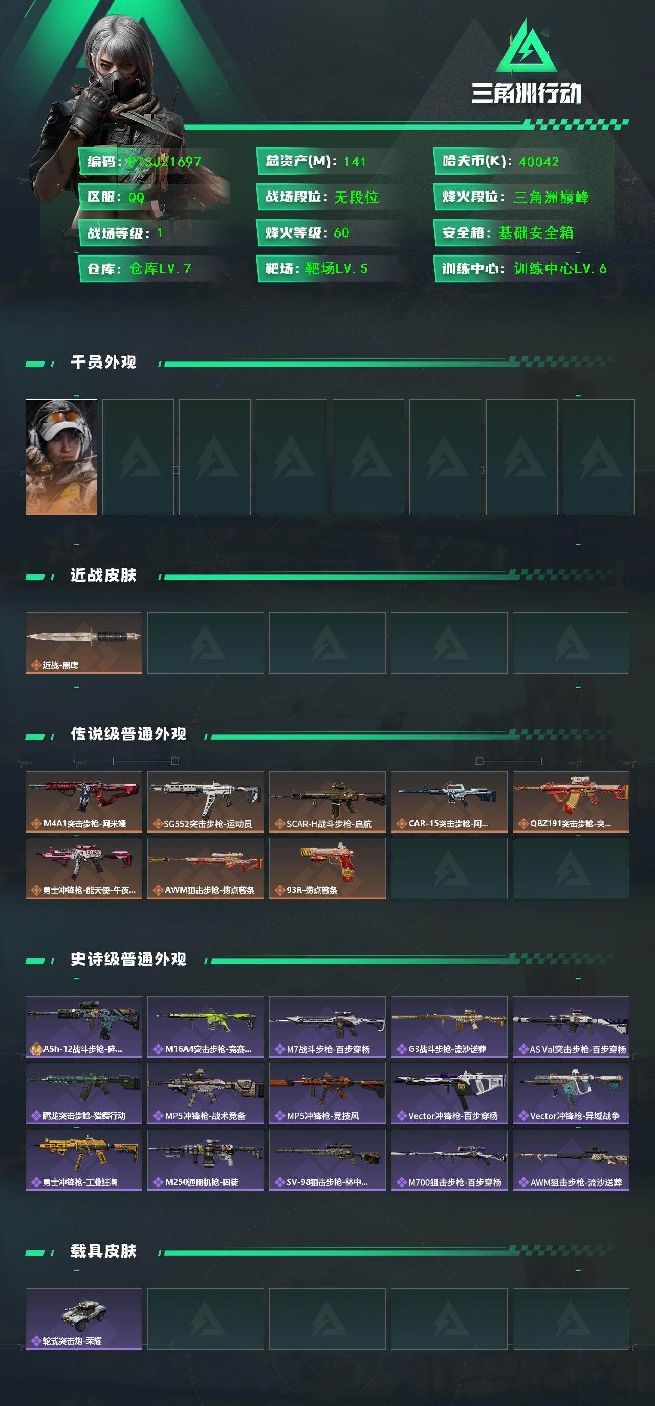 SJZQM410310三角洲行动账号详情图3