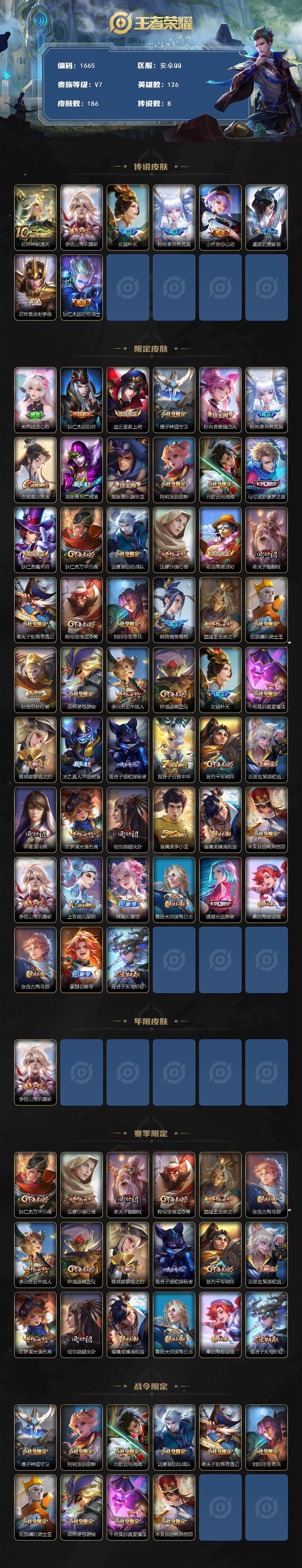 WZQM444040王者荣耀账号详情图3