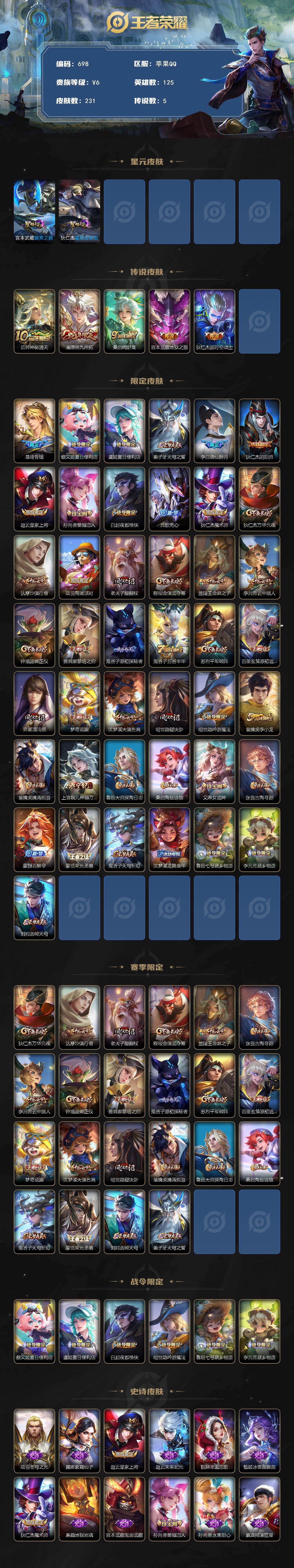 WZCMW495465王者荣耀账号详情图2