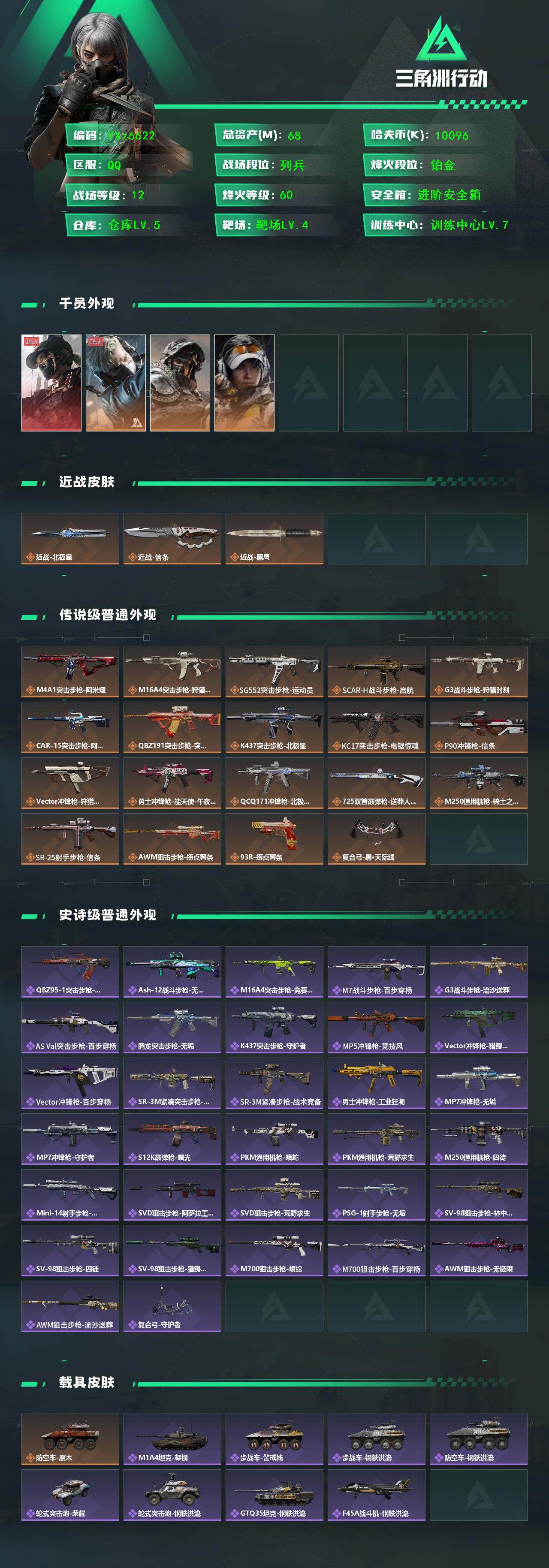 SJZCMW413236三角洲行动账号详情图2