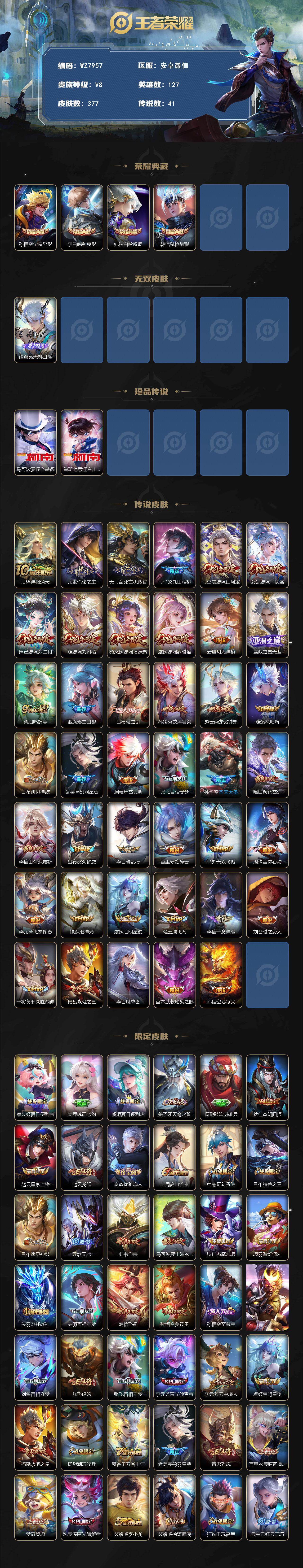 WZXS461982王者荣耀账号详情图2