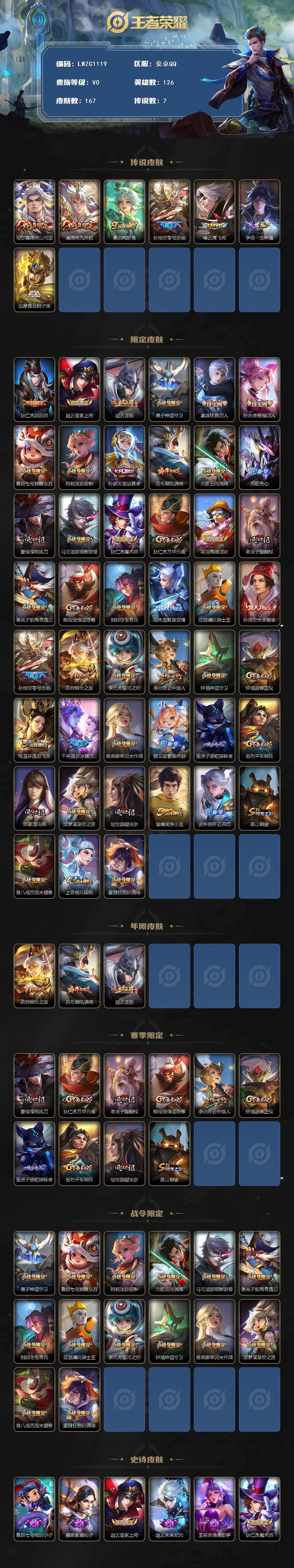 WZLX462834王者荣耀账号详情图2