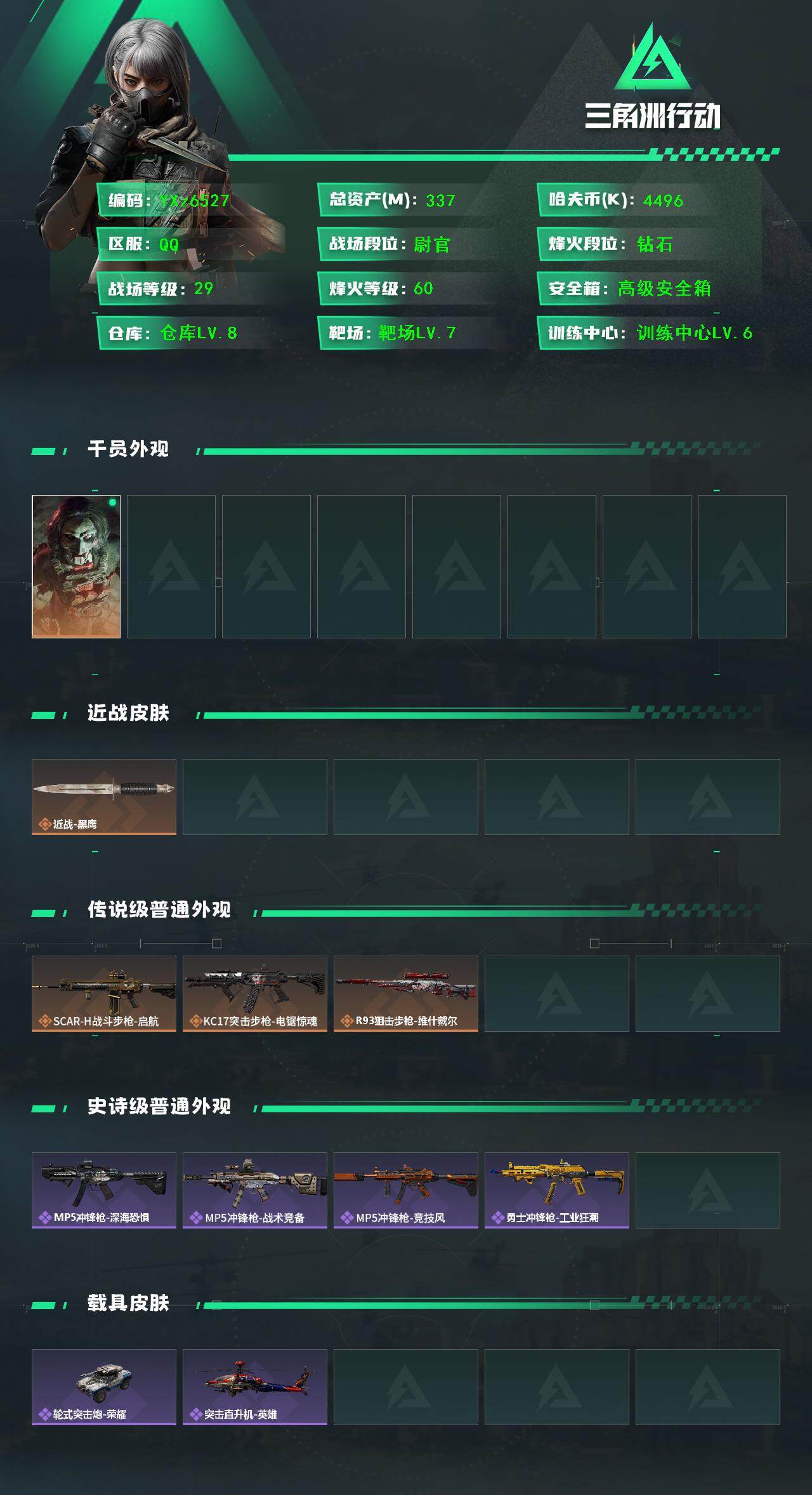 SJZCMW410940三角洲行动账号详情图2