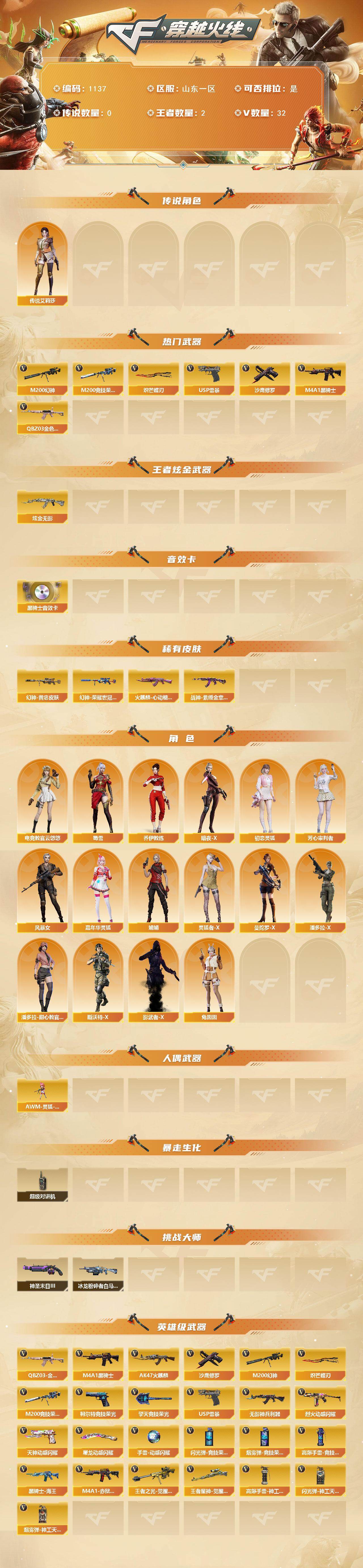 CFCMW422280穿越火线账号详情图2