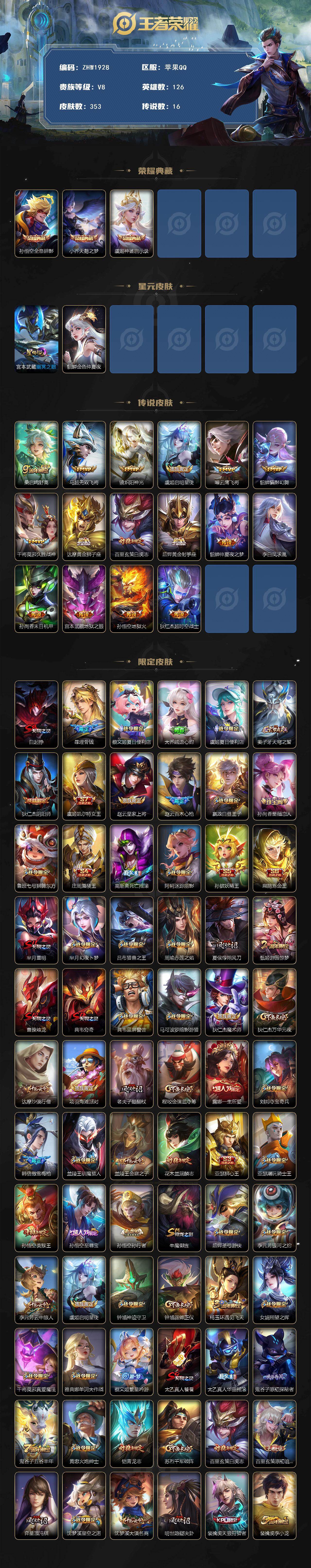 WZCMW464024王者荣耀账号详情图2