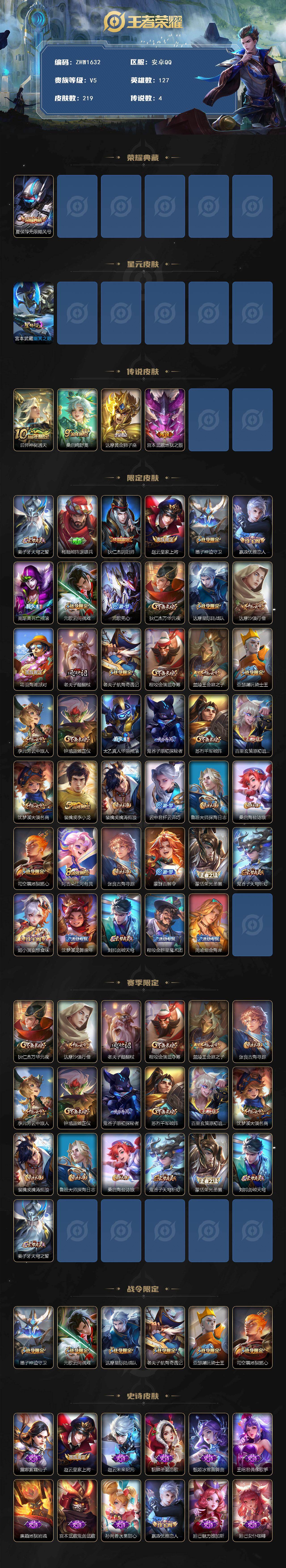 WZLX462948王者荣耀账号详情图2