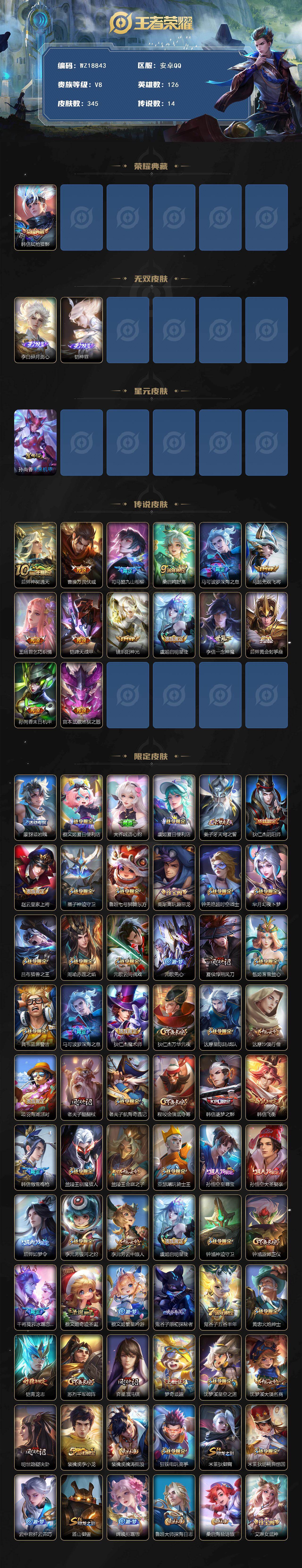 WZ03447797王者荣耀账号详情图2